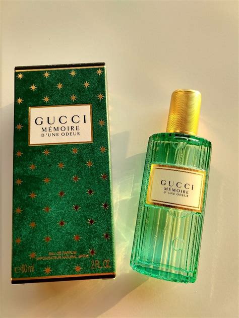 Gucci perfume in green bottle